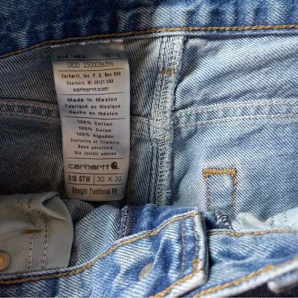 **SOLD** Straight Fit Carhartt Jeans 30x32 - Picture 4 of 4